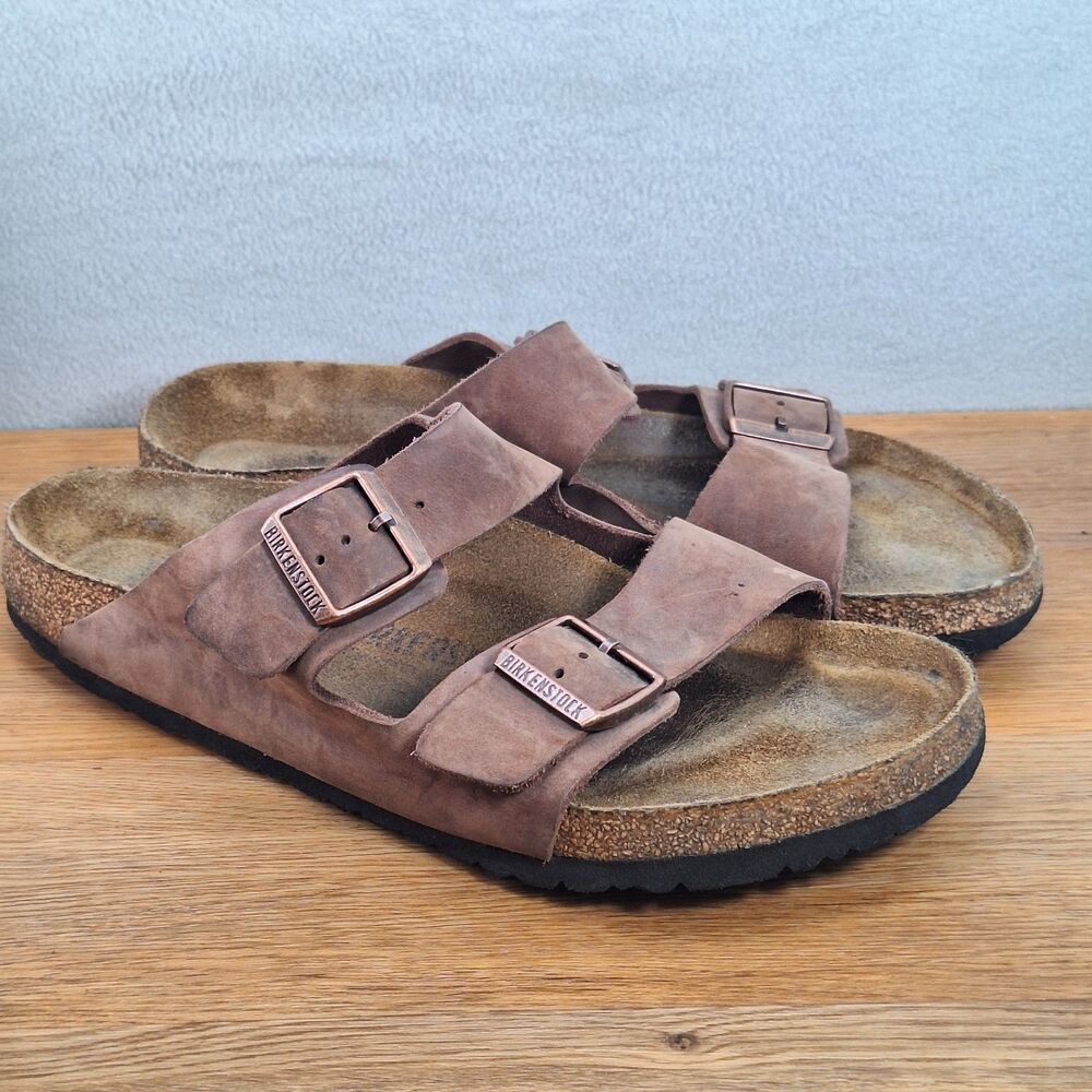 Birkenstock Arizona Sandals Men's US 11 EU 44 Mocha Brown Oiled Leather Germany